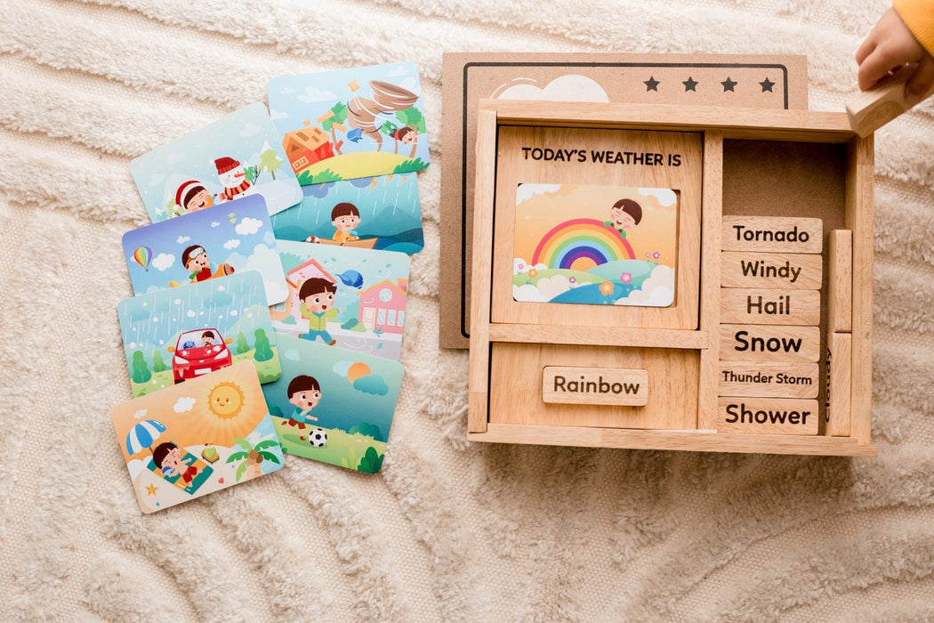 Wooden Puzzles Qtoys Weather Play set