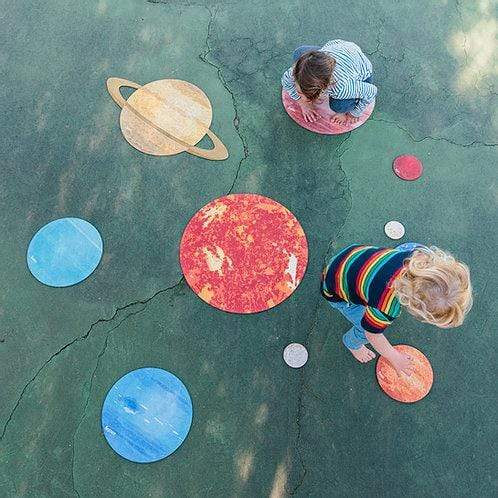Wooden Toys The Freckled Frog Our Solar System Mats 10 Piece Set