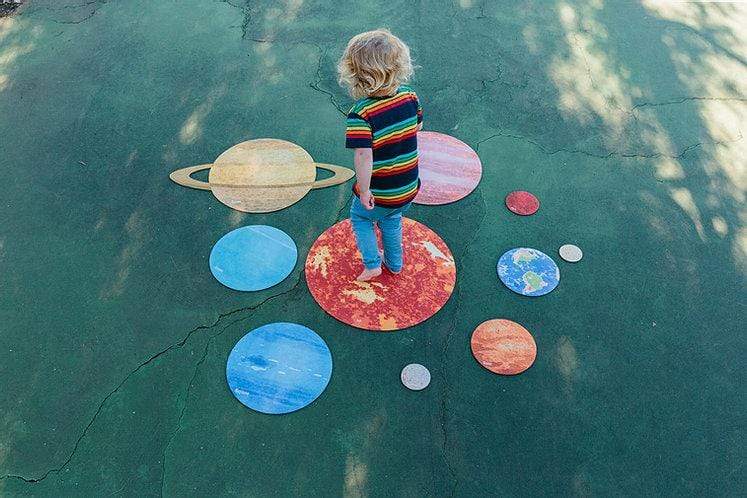 Wooden Toys The Freckled Frog Our Solar System Mats 10 Piece Set