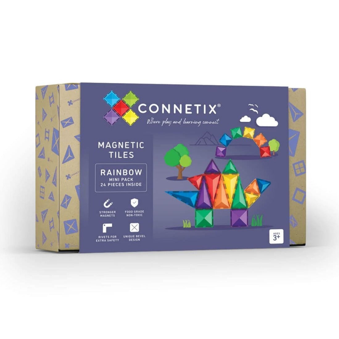 Connetix Tiles Rainbow 24 Piece Mini Pack — Toypark Australia