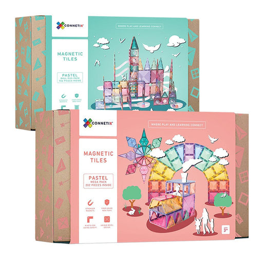 Connetix Pastel Ball Run Mega Bundle - Magnetic Tiles - Toypark