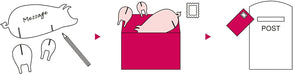 Message Card Good Morning Post Animal-Pig