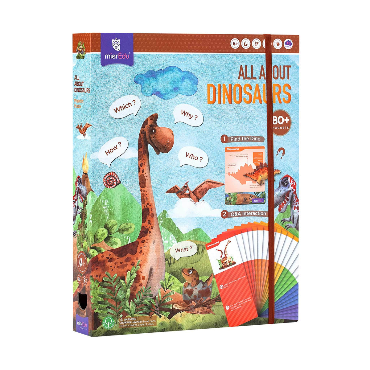 mierEdu All About - Dinosaurs Encyclopedia Magnetic Puzzle