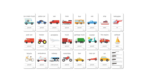 Educational Toys mierEdu Cognitive Flash Cards - Transport
