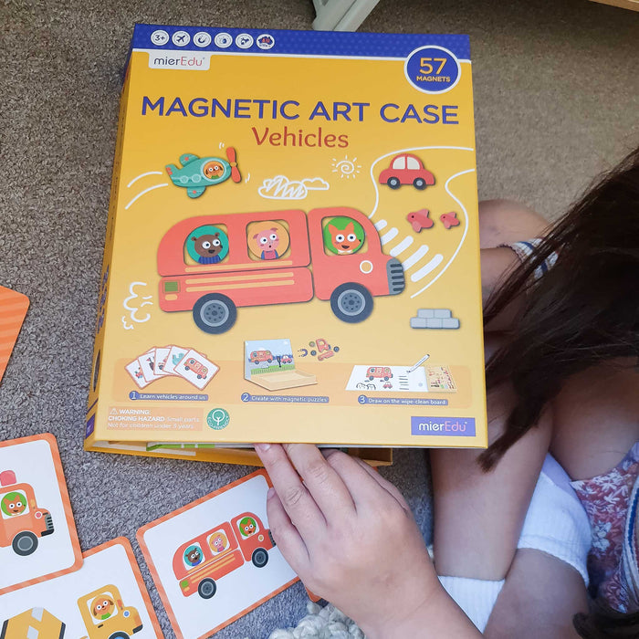 Educational Toys mierEdu Magnetic Art Case - Vehicles
