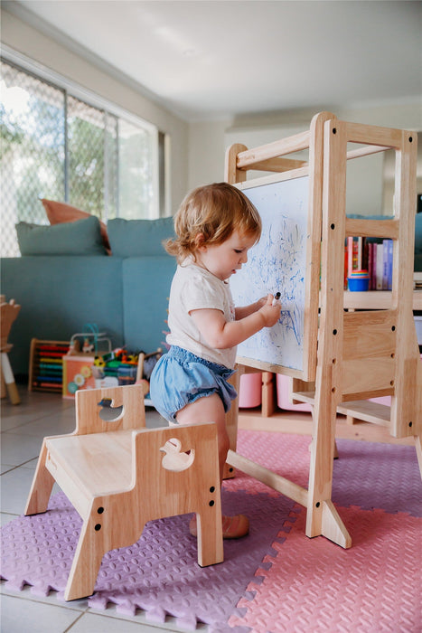Deluxe Eco Wood Kids Montessori Easel