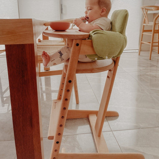 High Chair My Duckling Wooden Adjustable Toddler Dining Chair with Cushion and Tray DK-08010