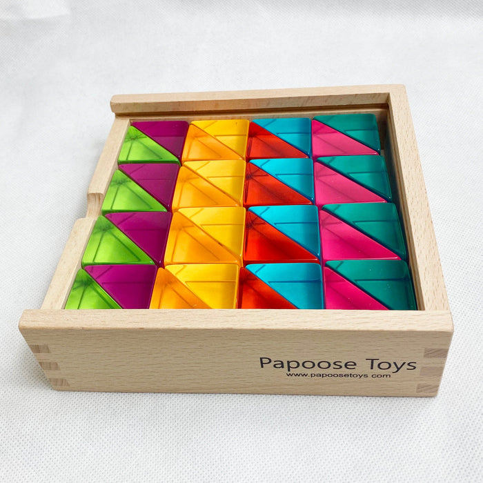 Toys Papoose Lucite Small Triangles 32pc Set 704537401308