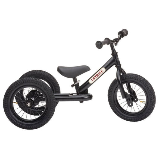 Trybike 2 in 1 Steel Balance Bike - Black - Toypark