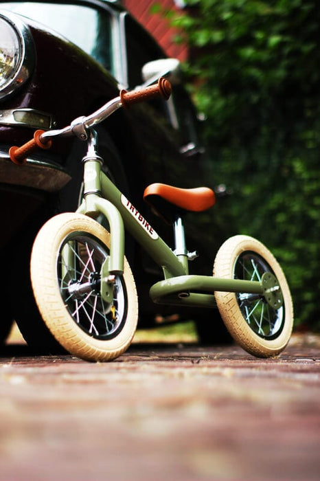 Balance Bike Trybike 2 in 1 Green Vintage Steel Bike